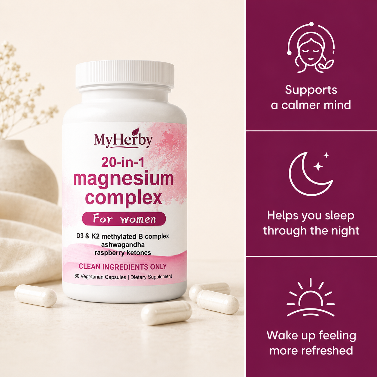 MyHerby · 20-in-1 Magnesium Complex for Women