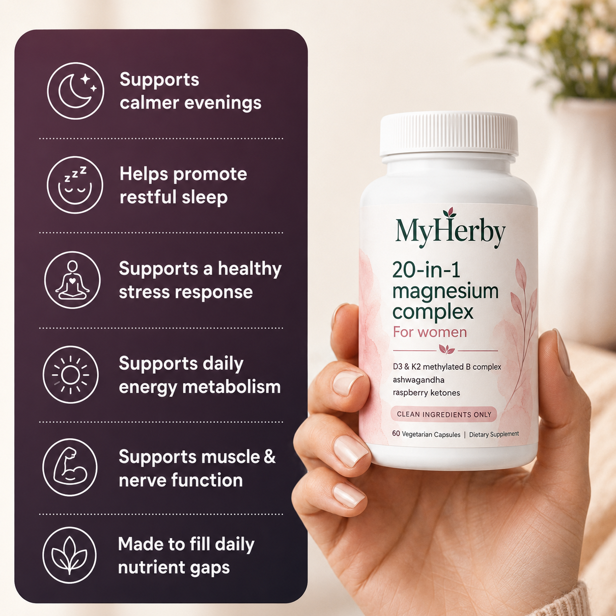 MyHerby · 20-in-1 Magnesium Complex for Women