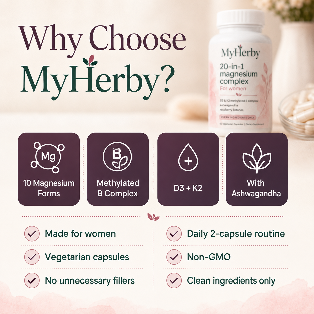MyHerby · 20-in-1 Magnesium Complex for Women
