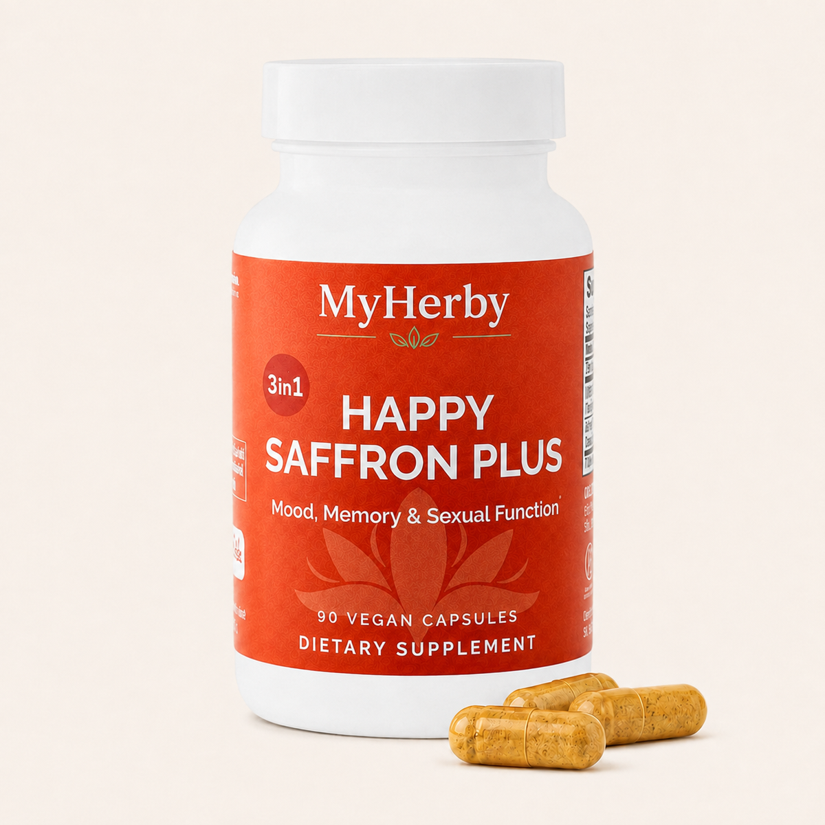 MyHerby Happy Saffron Plus – Clinically Studied 3-in-1 Formula